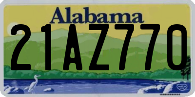 AL license plate 21AZ770