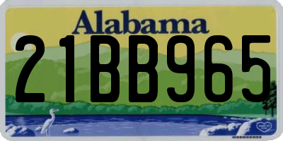 AL license plate 21BB965