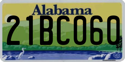 AL license plate 21BC060