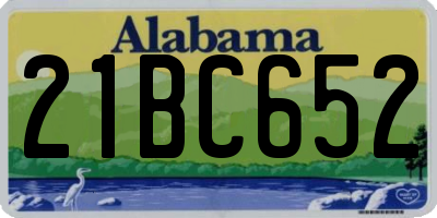 AL license plate 21BC652