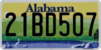 AL license plate 21BD507