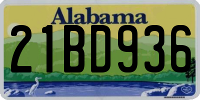 AL license plate 21BD936