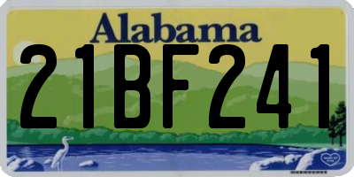AL license plate 21BF241