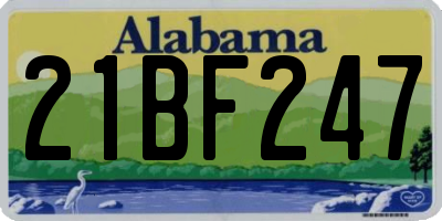 AL license plate 21BF247