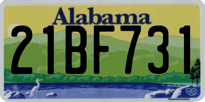 AL license plate 21BF731