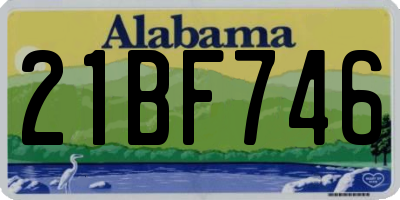 AL license plate 21BF746