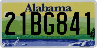 AL license plate 21BG841