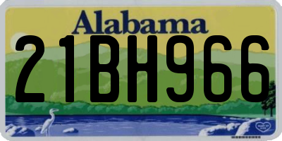 AL license plate 21BH966