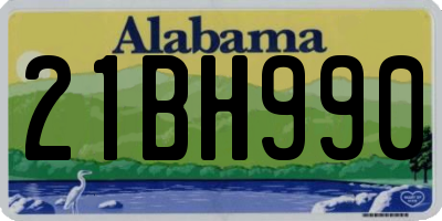 AL license plate 21BH990