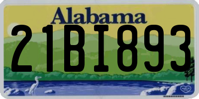 AL license plate 21BI893