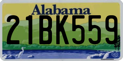 AL license plate 21BK559