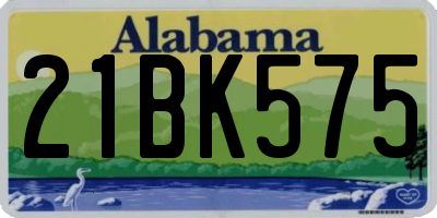 AL license plate 21BK575