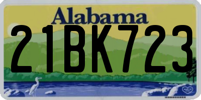 AL license plate 21BK723
