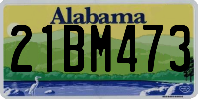 AL license plate 21BM473