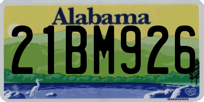 AL license plate 21BM926