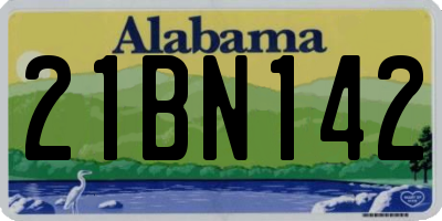 AL license plate 21BN142