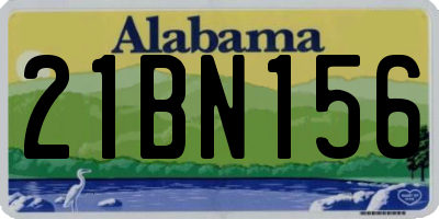 AL license plate 21BN156