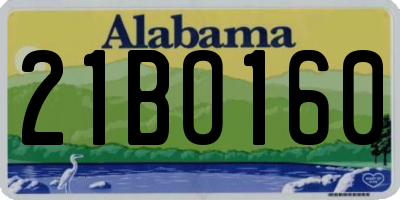 AL license plate 21BO160