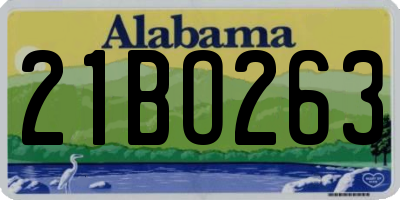 AL license plate 21BO263