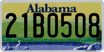 AL license plate 21BO508