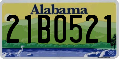 AL license plate 21BO521