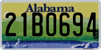 AL license plate 21BO694