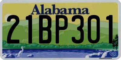 AL license plate 21BP301
