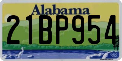 AL license plate 21BP954