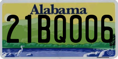 AL license plate 21BQ006