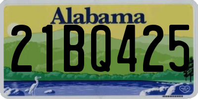 AL license plate 21BQ425