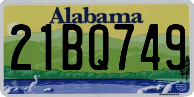 AL license plate 21BQ749