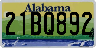 AL license plate 21BQ892