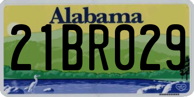 AL license plate 21BR029