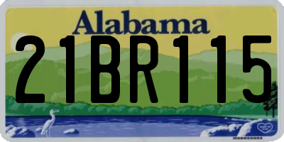 AL license plate 21BR115