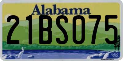 AL license plate 21BS075