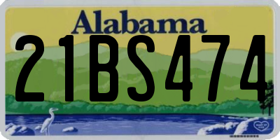 AL license plate 21BS474