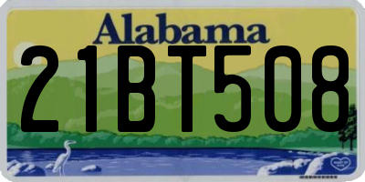 AL license plate 21BT508