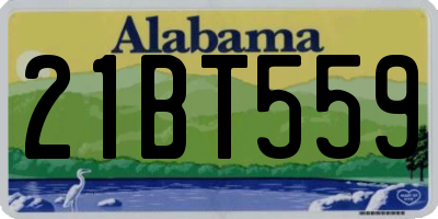 AL license plate 21BT559