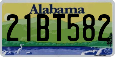 AL license plate 21BT582