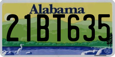 AL license plate 21BT635