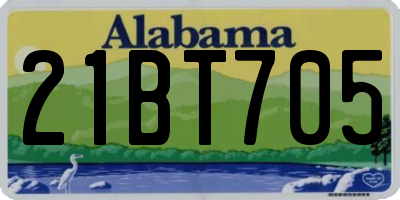AL license plate 21BT705