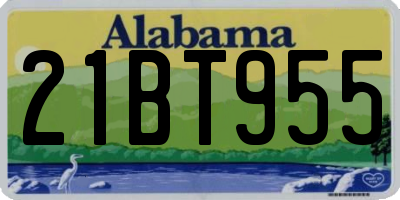 AL license plate 21BT955
