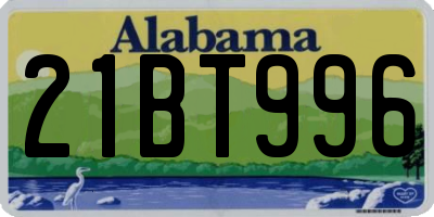 AL license plate 21BT996
