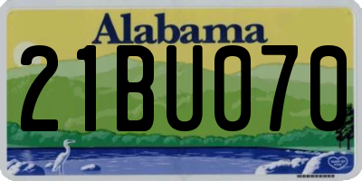 AL license plate 21BU070