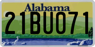 AL license plate 21BU071