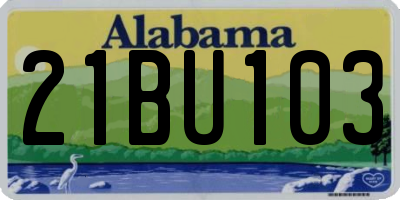 AL license plate 21BU103