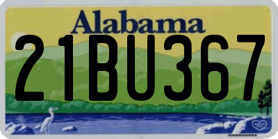AL license plate 21BU367