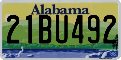 AL license plate 21BU492