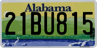 AL license plate 21BU815