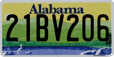AL license plate 21BV206